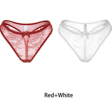 Load image into Gallery viewer, Varsbaby Sexy Transparent Lace 2Pcs Low-waist ThongPanties
