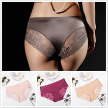 Load image into Gallery viewer, Sexy Lace Underpants Non-Trace Underwear Thin And Light Breathable Ice Silk Briefs Exquisite Panties
