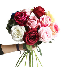 Load image into Gallery viewer, 5Pcs Artificial Flowers Bouquet Beautiful Silk Roses Wedding Home Table Decor Arrange Fake Plants Valentine's Day Present
