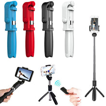 Load image into Gallery viewer, Multifunctional Extendable Handheld Selfie Stick Monopod Tripods Bluetooth Remote Shutter
