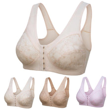 Load image into Gallery viewer, Women's Solid Color Front Hook Brassiere Ladies Printed Soft Full Cup Bra Underwear
