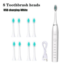 Load image into Gallery viewer, Ultrasonic Electric Toothbrush Rechargeable Tooth Brushes Washable Electronic Whitening Teeth Brush
