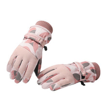 Load image into Gallery viewer, Gloves Women's Winter Warm Waterproof Fabric Full Palm Touch Screen Girls Outdoor Riding Cold-Proof Windproof

