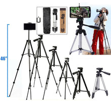 Load image into Gallery viewer, 46" Professional Camera Tripod Stand Holder Mount for iPhone/Samsung Cell Phone
