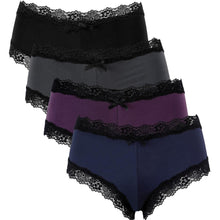 Load image into Gallery viewer, Charmleaks Women Underwear Thong Lace G String Sexy Panties Tanga Briefs Lingerie  Cozy 4 Pack
