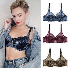 Load image into Gallery viewer, New 2023 Ultra Thin Lace Plus Size Bras for Women Sexy Lace Hollow Out Underwear BCD Female Lingerie
