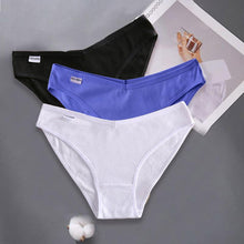 Load image into Gallery viewer, 3PCS Lady Cotton Panties Female Underpants Panties for Women Briefs Underwear Low-Waist Pantys Lingerie
