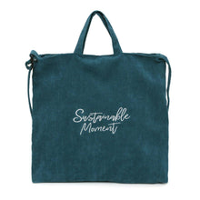 Load image into Gallery viewer, Women Corduroy Canvas Tote Ladies Casual Shoulder Bag Foldable Reusable Shopping Bags Beach Bag Female Cotton
