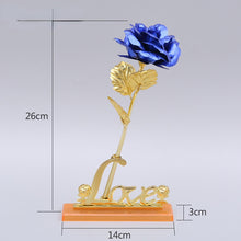 Load image into Gallery viewer, Valentine's Day Creative Gift 24K Foil Plated Rose Gold Rose Lasts Forever Love Wedding Decor Lover Lighting Roses Creative Gift
