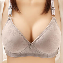 Load image into Gallery viewer, C Cup Breathable Middle-aged and Elderly Without Steel Ring Bra Thin Adjustment Poly Jacquard Bra
