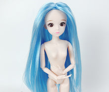 Load image into Gallery viewer, 30cm Blue Eyes 1/6 BJD Dolls Ball Joint Doll with 3D Eyes Purple/ Gray Hair Female Naked Body Dolls Toy for Girls Fashion Doll

