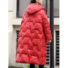 Load image into Gallery viewer, Winter Women Hooded Loose Thick Warm 90% White Duck Down Long Parkas Casual Female Zipper Pocket Down Coat Snow Outwear
