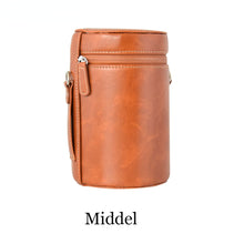 Load image into Gallery viewer, Lens Bag Retro Hard PU Leather Lens Case for Canon Nikon Sony Pentax Fujifilm Tamron Sigma Pouch Protector Universal
