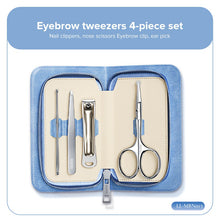 Load image into Gallery viewer, LLANO Eyebrow Kit Portable Eyebrow Trimming Makeup Tool 4Pcs with Leather Case
