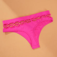 Load image into Gallery viewer, Hollow Out Fish Net Panties Sexy Thongs Seamless Mid Waist Knickers Women's Underwear
