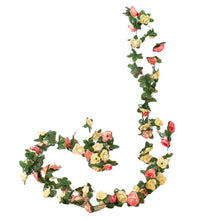 Load image into Gallery viewer, 250CM Rose Artificial Flowers Christmas Garland for Wedding Home Room Decoration Spring Autumn Garden Arch DIY Fake Plant Vine
