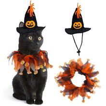 Load image into Gallery viewer, Supplies Cosplay Pet Accessories Halloween Cat Collar Cat  Costume Pet Hat Cat Pumpkin Hat
