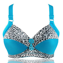 Load image into Gallery viewer, Women's Plus Size Bra Leopard Print Wire Free Bras Ajusted Brassiere Thin Cup Underwear
