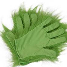 Load image into Gallery viewer, Halloween Christmas Green Fur Monster Latex Mask Masquerade Party Funny Costume Props Cosplay
