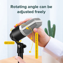 Load image into Gallery viewer, USB Condenser Gaming Microphone Adjustable Wired Cardioid Full Metal Microphone
