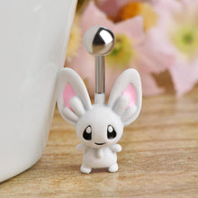 Load image into Gallery viewer, Funmor Rabbit Shape Navel Belly Button Rings For Women Summer Kawaii Animal Body Piercing Jewelry Bikini Tragus Nombril Ombligo
