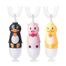 Load image into Gallery viewer, Kids U-Shaped Electric Toothbrush, Automatic Toothbrush, 360 Toothbrush Teeth Brush Ultrasonic Automatic Toothbrush U-Type Cartoon Modeling Toothbrush
