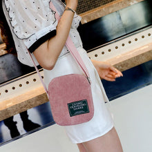 Load image into Gallery viewer, [FA] Fashion Women Pure Color Corduroy Crossbody Bag Phone Bag Shoulder Bag
