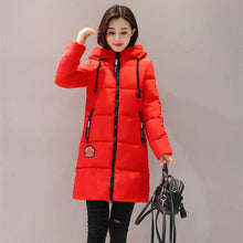 Load image into Gallery viewer, Fall Winter Women Thicken Cotton Padded Hooded Jacket Parka Coat M-XXXL
