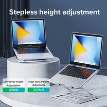 Load image into Gallery viewer, Laptop Stand Computer Stand Stepless Lift Aluminum Alloy Folding Portable Stand for 11-17inch Laptop
