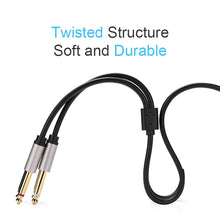 Load image into Gallery viewer, AUX 3.5mm to Dual 6.5mm Audio Cable Headset Microphone 2 in 1 Audio Splitter Cable Cable Male to Male For Desktop Laptop Cell Phone Game Voice Calls Mixer Speaker
