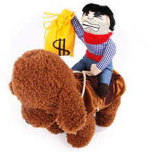Load image into Gallery viewer, Dog Cute Cospaly Costume Cowboy Style Outfit with Doll for Halloween Pet Costume
