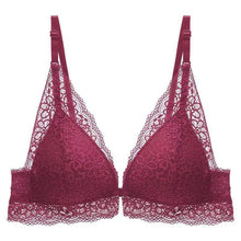 Load image into Gallery viewer, Lace Sexy No Wire Bras Gathering Front Buckle Adjustable Bras
