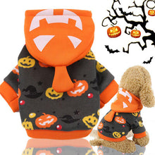 Load image into Gallery viewer, Pet Dog Clothes Halloween Dog Costumes Pumpkin Pattern Dogs Hoodies Puppy Coat Winter Warm Pet Clothing For Dogs Cats Coat Jacket
