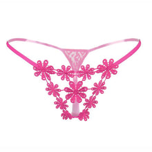 Load image into Gallery viewer, Women's Lingerie Embroidery G String Hollow Out Thong Underwear Femal T-Back Sexy Low-Waist Panties KL65
