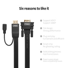 Load image into Gallery viewer, 2M/3M HDMI to VGA Cable 1080P HD Smart Digital Conversion Adapter HDMI male to VGA male Cable
