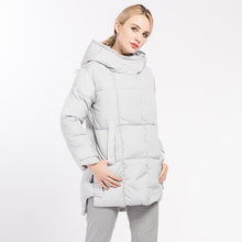 Load image into Gallery viewer, Women Fall Winter Jacket Coat Parka Cotton Medium Long Hooded Solid Color M-2XL

