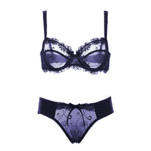 Load image into Gallery viewer, Varsbaby Ladies Underwire Floral Large Size Bra Sets
