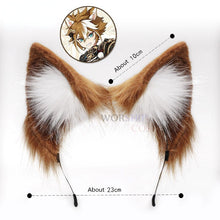 Load image into Gallery viewer, Genshin Impact Gorou Render Cosplay Headwear Plush Ear Tail Set Halloween Costume Accessory Prop

