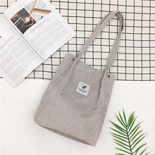 Load image into Gallery viewer, Fashion Women Corduroy Tote Bags Solid Color Casual Cross Body Large Capacity Sling Bag
