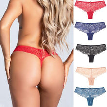 Load image into Gallery viewer, Women's Floral Briefs Low Waist Solid Color Panties Fashion Sleepwear Ladies Lingerie Underpants
