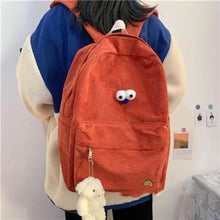 Load image into Gallery viewer, Large Capacity Cartoon Pendant Multi-Pocket Bookbag Women Backpack Travel Rucksack School Backpack
