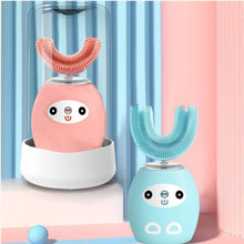 Load image into Gallery viewer, 360° Contact Kids Electric Toothbrush Automatic U Shape Brush Age 2-15
