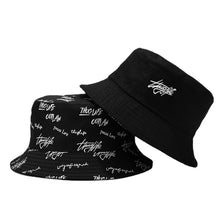 Load image into Gallery viewer, Letter Embroidered Bucket Hats Artistic Casual All-Matching Basin Hat Double-Sided Wear Suitable Outdoor Sun Hat for Men and Women
