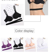 Load image into Gallery viewer, Women's Underwear Push Up Bralette Top Bra Lingerie Deep U Ultra Low Cut Backless Chest Multi-wear Wedding Dress Open Back Single Bra
