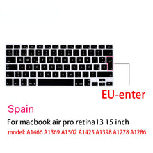 Load image into Gallery viewer, Keyboard Protectors Spanish Chile EU Keyboard Protector Cover For Mac Book

