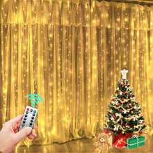 Load image into Gallery viewer, Curtain Fairy Lights String Light 8 Modes with Remote Control Christmas Party Wedding Light Decoration Lights USB Powered(3x1M/3x2M/3x3M))
