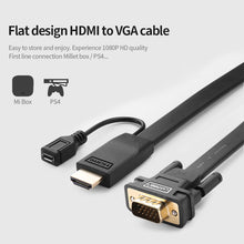Load image into Gallery viewer, 2M/3M HDMI to VGA Cable 1080P HD Smart Digital Conversion Adapter HDMI male to VGA male Cable
