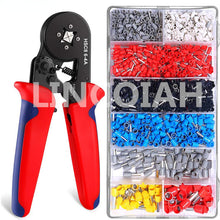 Load image into Gallery viewer, 1250pcs/box Wire Terminal Crimp Connector Insulated Uninsulated Cable Terminals End Ferrules HSC8 6-4A Crimping Pliers Tool
