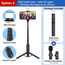 Load image into Gallery viewer, KEELEAD New Wireless Bluetooth Selfie Tripod Foldable Bracket Handheld Monopod With Fill Light
