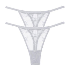 Load image into Gallery viewer, 2PCS/Set Sexy Mesh G-String Women's Panties Transparent Underwear Women Seamless Female Underpants Intimates Lingerie S-XL

